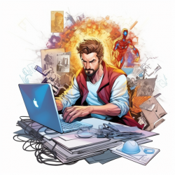 maxbasmilan A creative person in front of the computer creates 951e814d d74d 46e2 b4b2 3dc07d7f6906