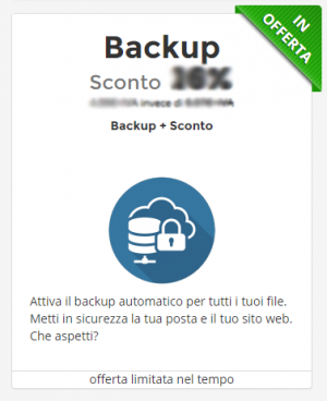opzione backup hosting upgrade