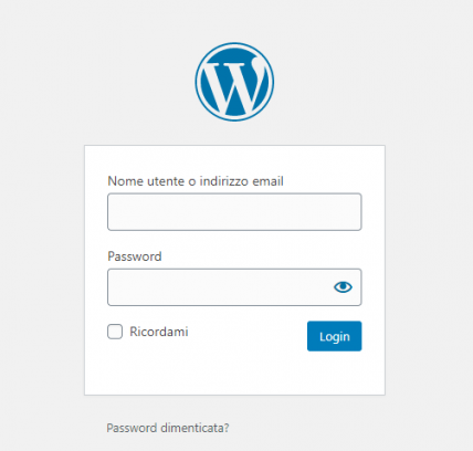 indirizzo di amministrazione wp
