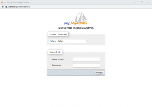phpmyadmin login
