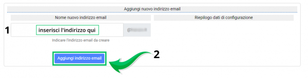 creare indirizzo email
