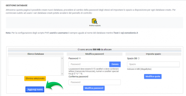 Creare Database MySQL Step3