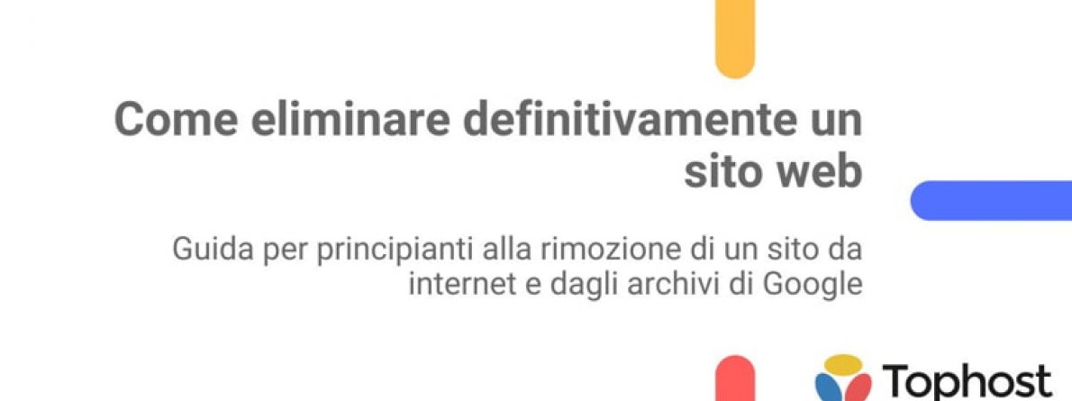 come eliminare sito web