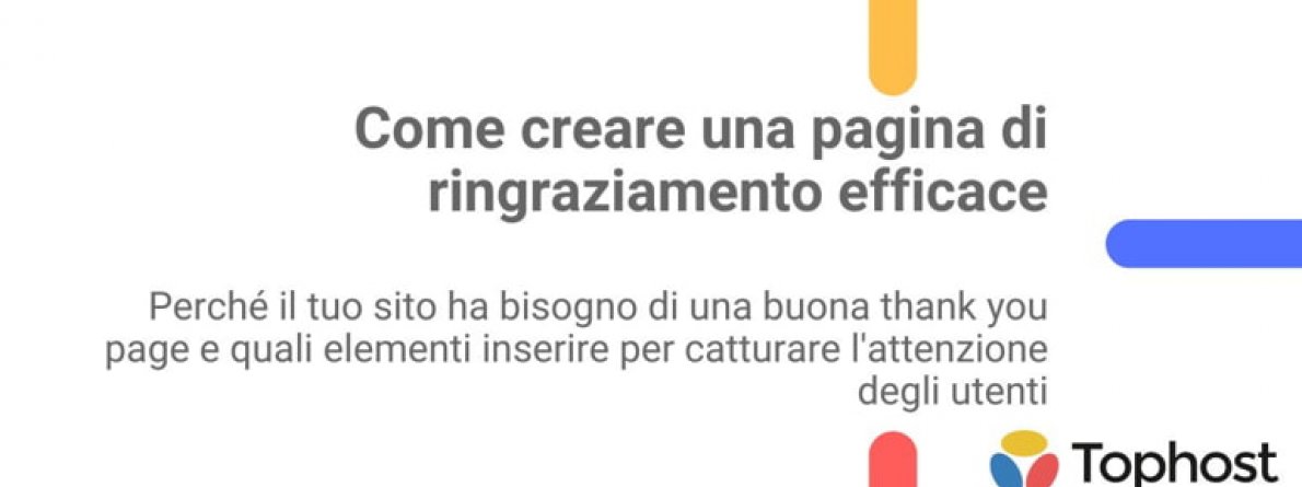 pagina di ringraziamento